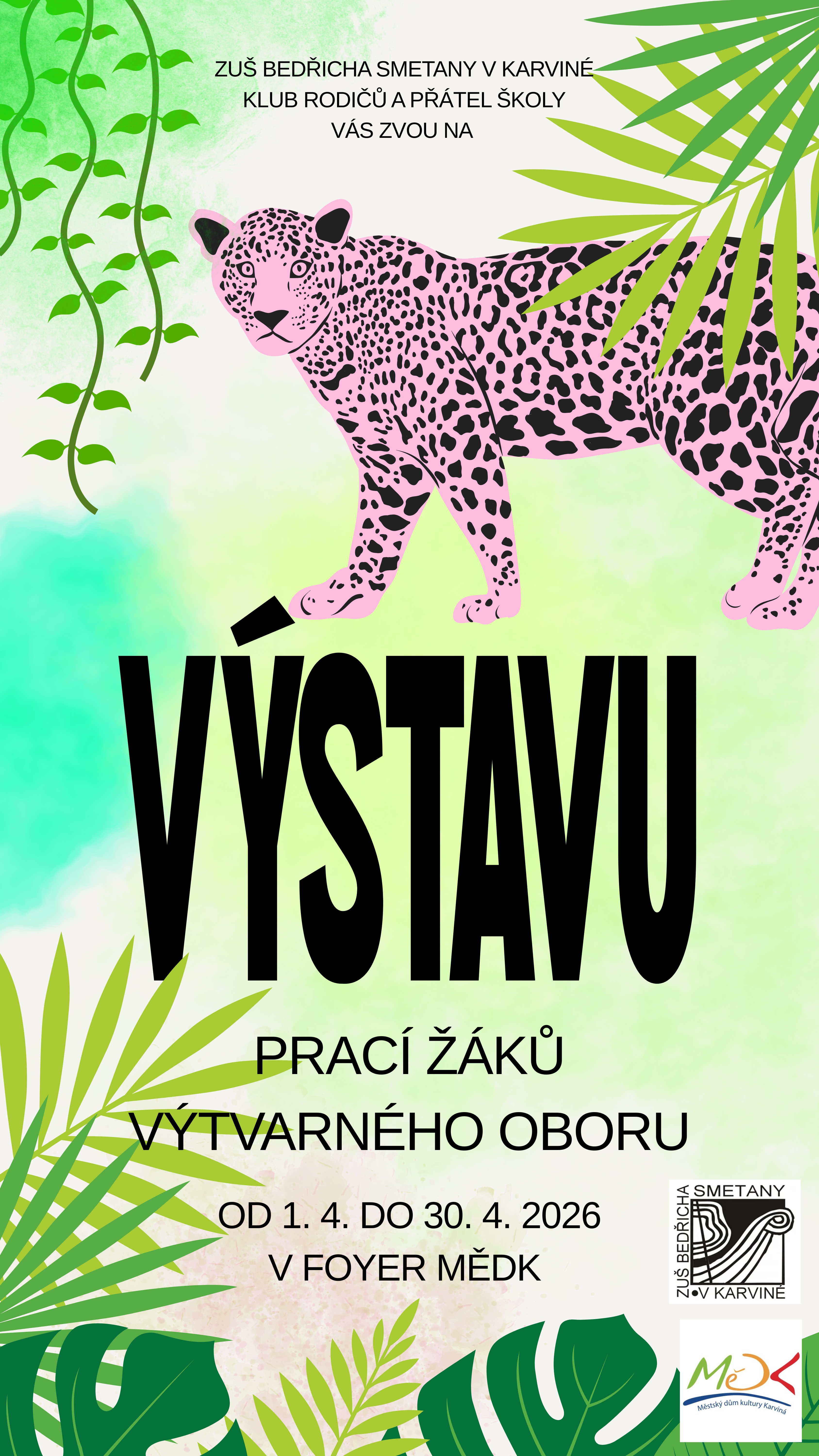 Výstava prací žáků výtvarného oboru ZUŠ B. Smetany v Karviné